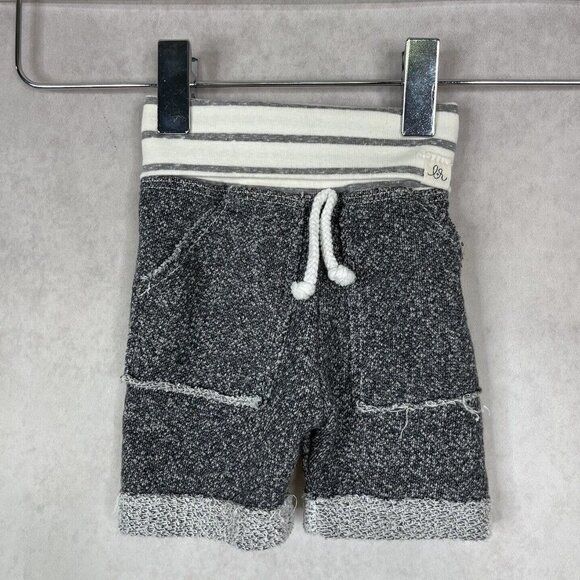 Lulu And Roo Little Road Co Baby Terry Knit Gray Shorts Baby Size 3-6 - Picture 1 of 5
